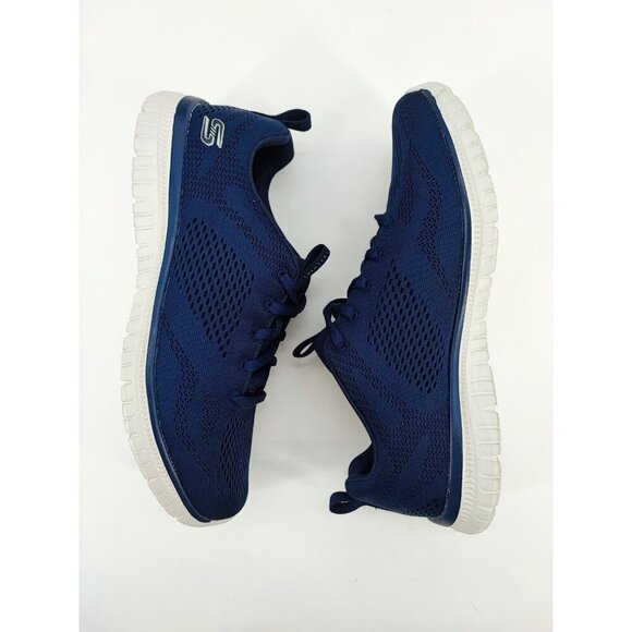 Skechers Women's Blue Mesh Lace Up Sneaker Size 8.5 US - Picture 5 of 8